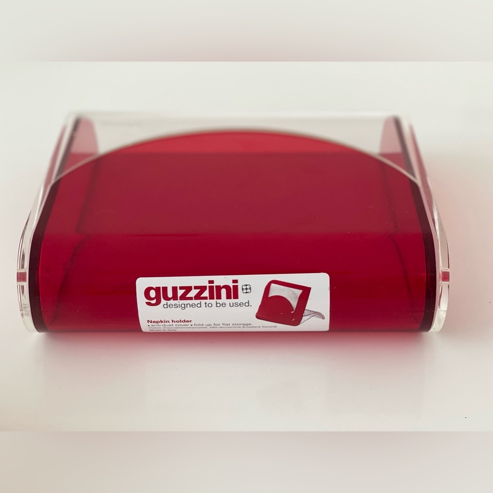 Italian designer Guzzini NEW napkin holder in red.